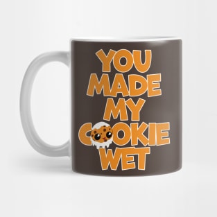 Milk and Chocolate Chip Cookie Kawaii You Made My Cookie Wet Mug